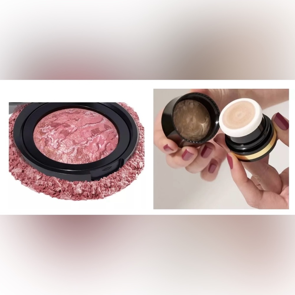 Laura Geller Baked Blush-N-Brighten Marble Blush Tropic Hues NWOB Travel Size